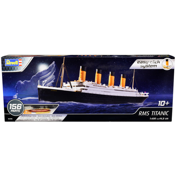 Level 2 Easy Click Model Kit RMS Titanic Passenger Liner Ship 1/600 Scale Model by Revell