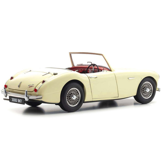 Austin Healey 3000 Mk-1 (BN7) Convertible RHD (Right Hand Drive) English White 1/18 Diecast Model Car by Kyosho