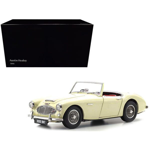 Austin Healey 3000 Mk-1 (BN7) Convertible RHD (Right Hand Drive) English White 1/18 Diecast Model Car by Kyosho