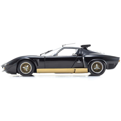 Lamborghini Miura SVR Black and Gold 1/18 Model Car by Kyosho