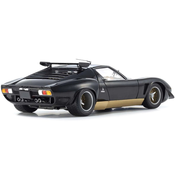 Lamborghini Miura SVR Black and Gold 1/18 Model Car by Kyosho