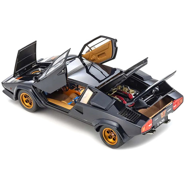 Lamborghini Countach Walter Wolf 3 Dark Blue 1/18 Diecast Model Car by Kyosho