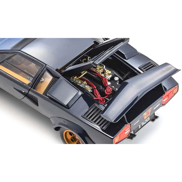 Lamborghini Countach Walter Wolf 3 Dark Blue 1/18 Diecast Model Car by Kyosho