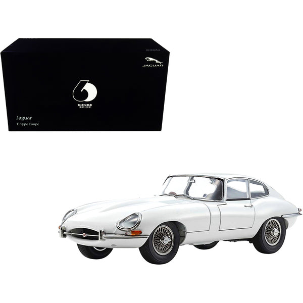 Jaguar E-Type Coupe RHD (Right Hand Drive) White "E-Type 60th Anniversary" (1961-2021) 1/18 Diecast Model Car by Kyosho