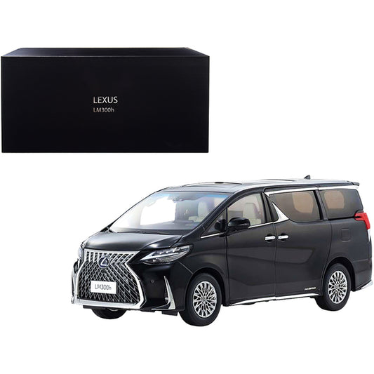 Lexus LM300h Hybrid Van with Sunroof Black 1/18 Diecast Model Car by Kyosho