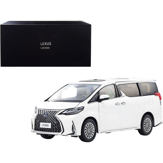 Lexus LM300h Hybrid Van with Sunroof White Pearl 1/18 Diecast Model Car by Kyosho