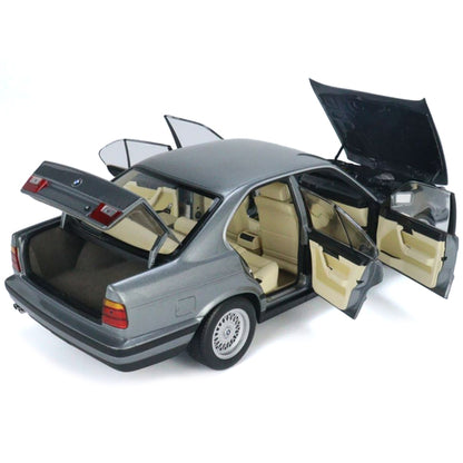 1988 BMW 535i (E34) Gray Metallic 1/18 Diecast Model Car by Minichamps