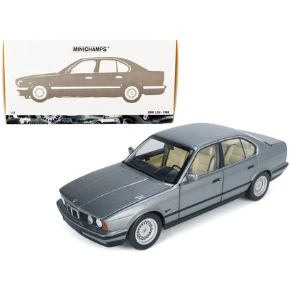 1988 BMW 535i (E34) Gray Metallic 1/18 Diecast Model Car by Minichamps