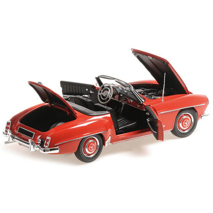 1955 Mercedes-Benz 190 SL Convertible Red (Top Down) 1/18 Diecast Model Car by Minichamps