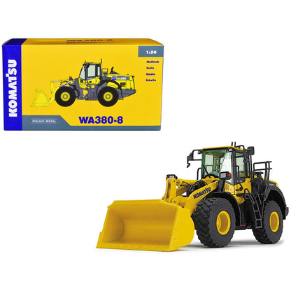 Komatsu WA380-8 Wheel Loader Yellow 1/50 Diecast Model by NZG