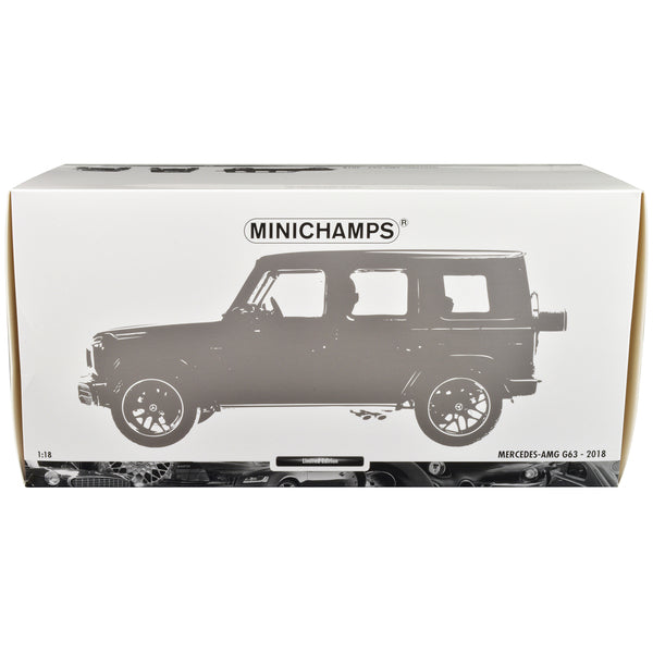 2018 Mercedes-Benz AMG G63 Green Metallic with Sunroof 1/18 Diecast Model Car by Minichamps