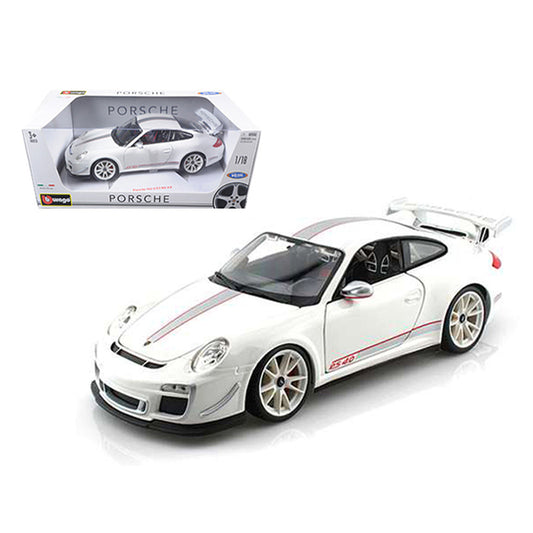 Porsche 911 GT3 RS 4.0 White 1/18 Diecast Car Model by Bburago