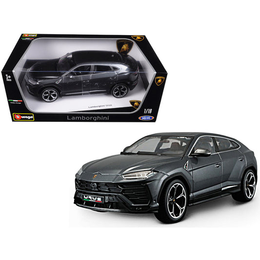 Lamborghini Urus Gray Metallic 1/18 Diecast Model Car by Bburago