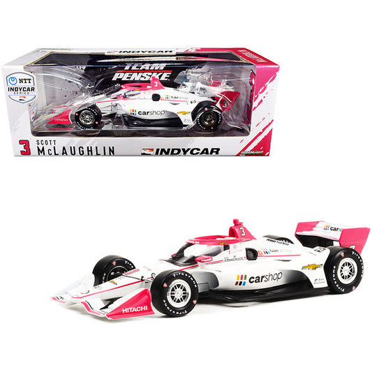 Dallara IndyCar #3 Scott McLaughlin "CarShop" Team Penske (Road Course Configuration) "NTT IndyCar Series" (2021) 1/18 Diecast Model Car by Greenlight