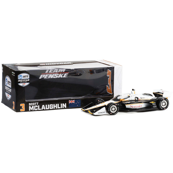 Dallara IndyCar #3 Scott McLaughlin "Sonsio Vehicle Protection" Team Penske (Road Course Configuration) "NTT IndyCar Series" (2022) 1/18 Diecast Model Car by Greenlight