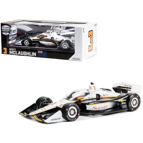 Dallara IndyCar #3 Scott McLaughlin "Sonsio Vehicle Protection" Team Penske (Road Course Configuration) "NTT IndyCar Series" (2022) 1/18 Diecast Model Car by Greenlight