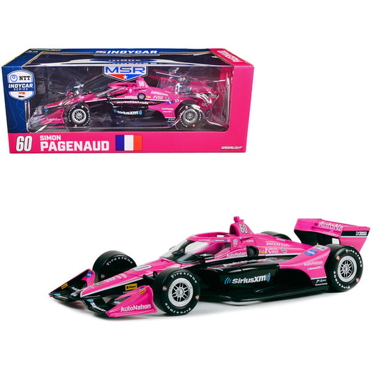 Dallara IndyCar #60 Simon Pagenaud "AutoNation - SiriusXM" Meyer Shank Racing (Road Course Configuration) "NTT IndyCar Series" (2023) 1/18 Diecast Model Car by Greenlight