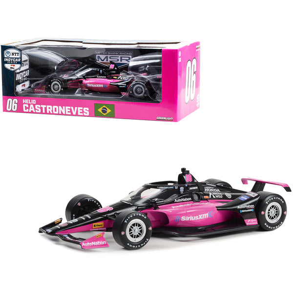 Dallara IndyCar #06 Helio Castroneves "AutoNation - SiriusXM" Meyer Shank Racing "NTT IndyCar Series" (2023) 1/18 Diecast Model Car by Greenlight