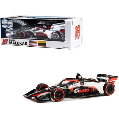 Dallara IndyCar #18 David Malukas "HMD Trucking" Dale Coyne Racing with HMD Motorsports (Road Course Configuration) "NTT IndyCar Series" (2023) 1/18 Diecast Model Car by Greenlight