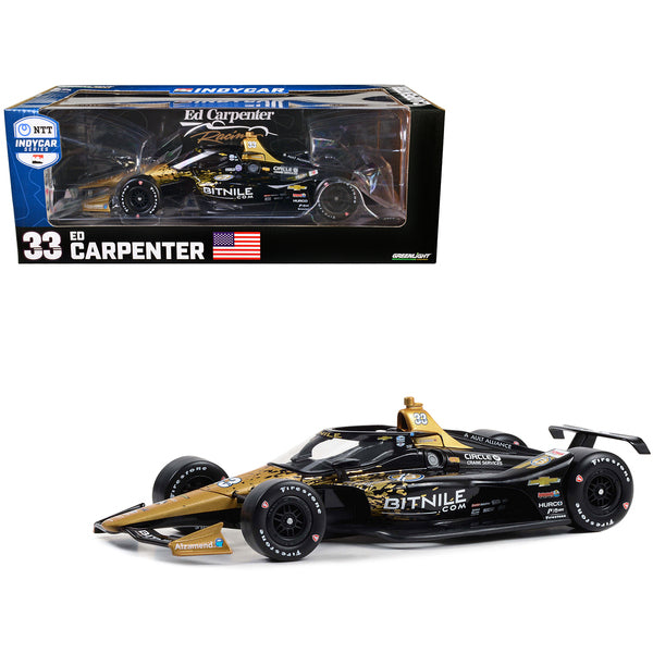 Dallara IndyCar #33 Ed Carpenter "Bitnile" Ed Carpenter Racing "NTT IndyCar Series" (2023) 1/18 Diecast Model Car by Greenlight