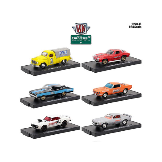 Drivers 6 Cars Set Release 46 In Blister Packs 1/64 Diecast Model Cars by M2 Machines