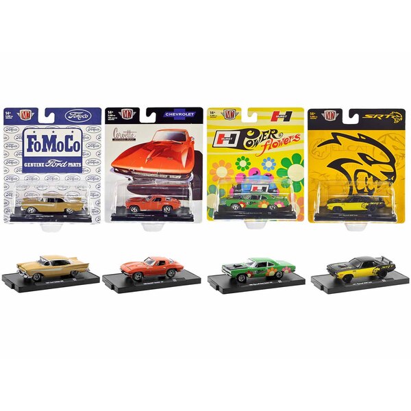 "Auto-Drivers" Set of 4 pieces in Blister Packs Release 93 Limited Edition to 9600 pieces Worldwide 1/64 Diecast Model Cars by M2 Machines