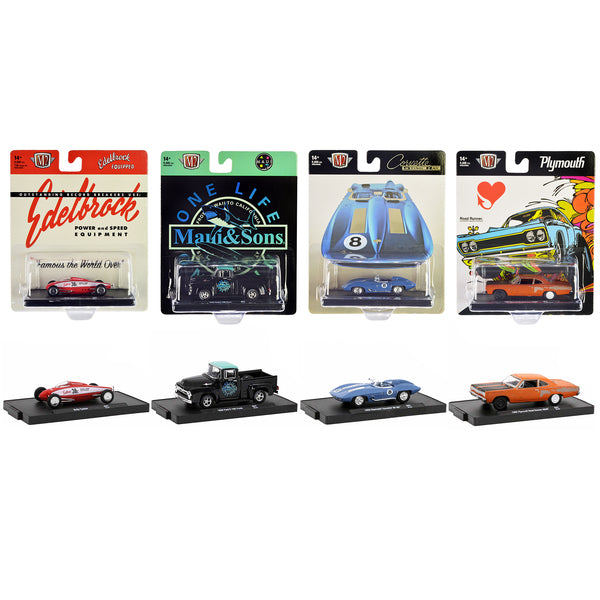 "Auto-Drivers" Set of 4 pieces in Blister Packs Release 97 Limited Edition to 9600 pieces Worldwide 1/64 Diecast Model Cars by M2 Machines