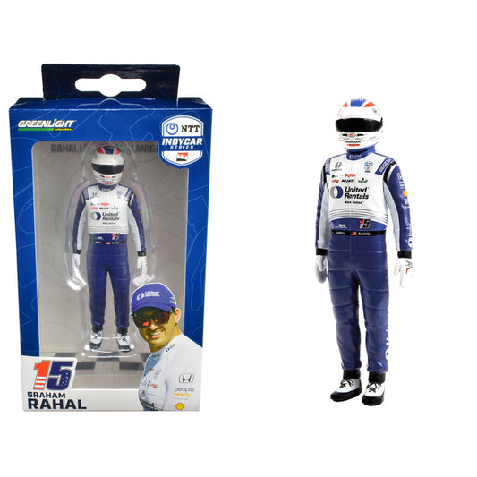 "NTT IndyCar Series" #15 Graham Rahal Driver Figure "United Rentals - Rahal Letterman Lanigan Racing" for 1/18 Scale Models by Greenlight