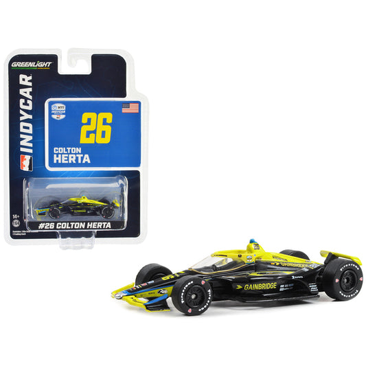 Dallara IndyCar #26 Colton Herta "Gainbridge" Andretti Autosport "NTT IndyCar Series" (2023) 1/64 Diecast Model Car by Greenlight