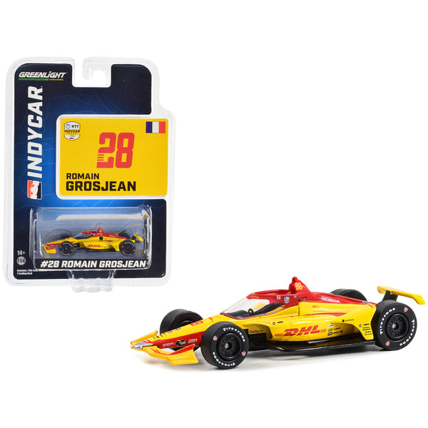 Dallara IndyCar #28 Romain Grosjean "DHL" Andretti Autosport "NTT IndyCar Series" (2023) 1/64 Diecast Model Car by Greenlight