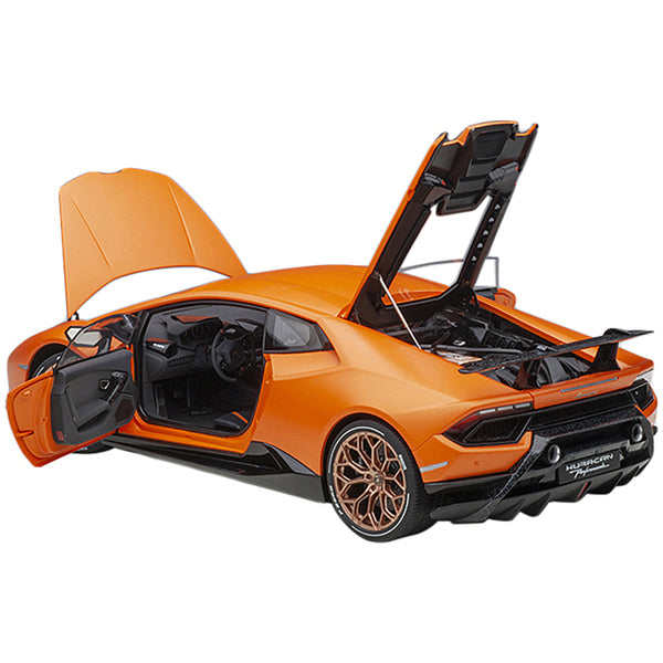 Lamborghini Huracan Performante Arancio Anthaeus / Matt Orange with Copper Wheels 1/12 Model Car by Autoart