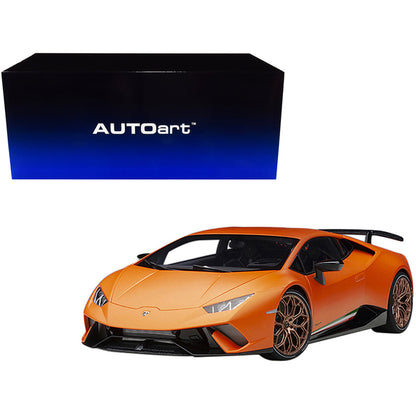 Lamborghini Huracan Performante Arancio Anthaeus / Matt Orange with Copper Wheels 1/12 Model Car by Autoart