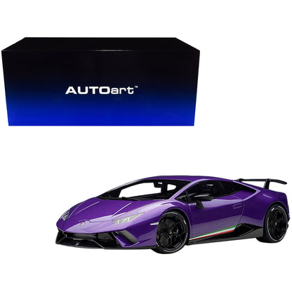 Lamborghini Huracan Performante Viola Pasifae / Pearl Purple with Black Wheels 1/12 Model Car by Autoart