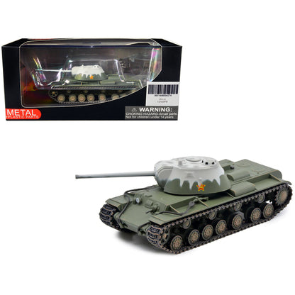 Soviet Kliment Voroshilov KV-3 Heavy Tank Winter Camouflage 1/72 Diecast Model by Panzerkampf