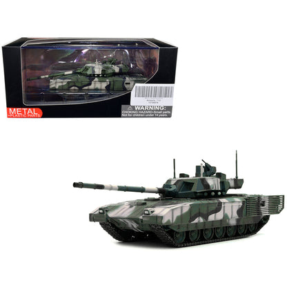 Russian T14 Armata MBT (Main Battle Tank) Multi-Woodland Camouflage "Armor Premium" Series 1/72 Diecast Model by Panzerkampf