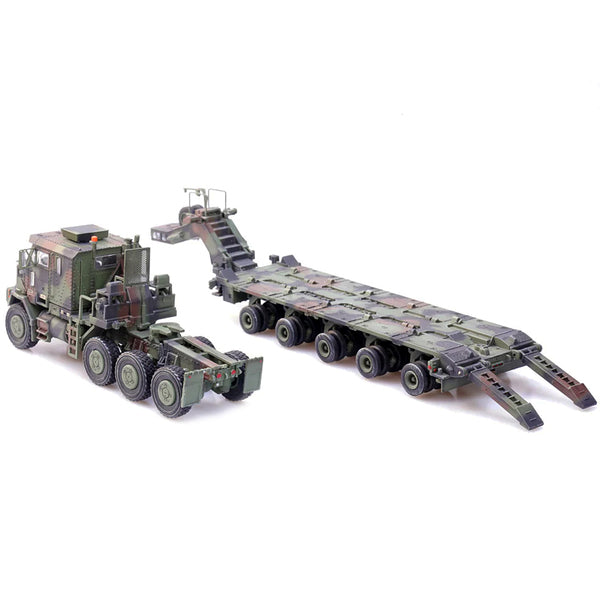 M1070 Heavy Equipment Transporter Army Camouflage "Armor Premium" Series 1/72 Diecast Model by Panzerkampf