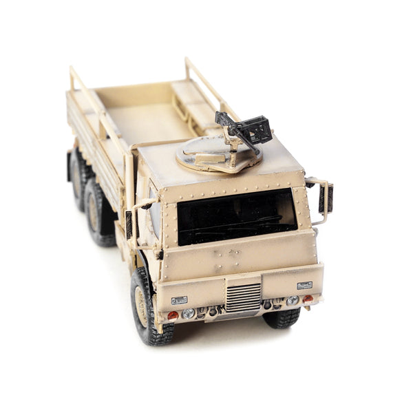 M1083 MTV (Medium Tactical Vehicle) Armored Cab Cargo Truck with Turret Desert Camouflage "US Army" "Armor Premium" Series 1/72 Diecast Model by Panzerkampf