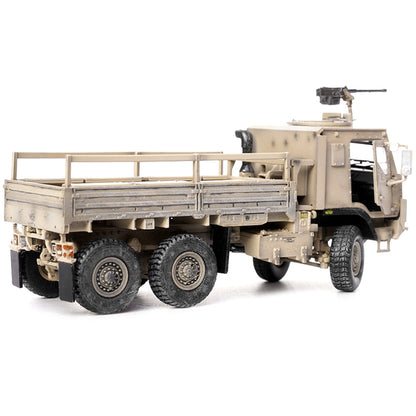 M1083 MTV (Medium Tactical Vehicle) Armored Cab Cargo Truck with Turret Desert Camouflage "US Army" "Armor Premium" Series 1/72 Diecast Model by Panzerkampf