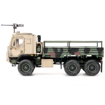 M1083 MTV (Medium Tactical Vehicle) Armored Cab Cargo Truck with Turret NATO Camouflage "US Army" "Armor Premium" Series 1/72 Diecast Model by Panzerkampf