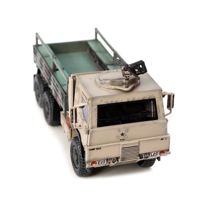 M1083 MTV (Medium Tactical Vehicle) Armored Cab Cargo Truck with Turret NATO Camouflage "US Army" "Armor Premium" Series 1/72 Diecast Model by Panzerkampf