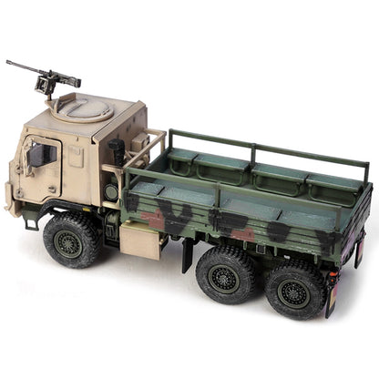 M1083 MTV (Medium Tactical Vehicle) Armored Cab Cargo Truck with Turret NATO Camouflage "US Army" "Armor Premium" Series 1/72 Diecast Model by Panzerkampf