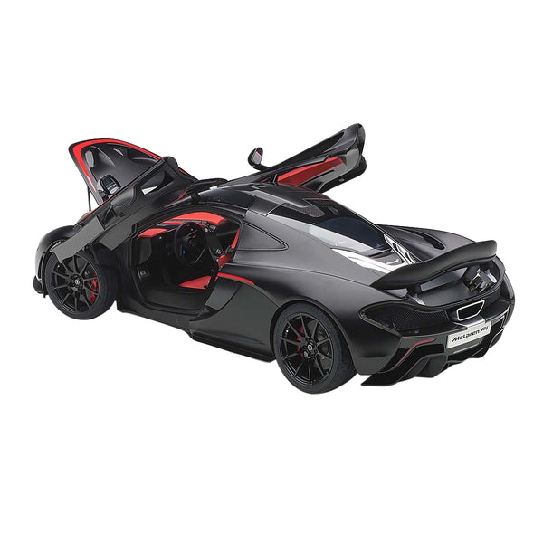 Mclaren P1 Matt Black with Red Accents 1/12 Model Car by Autoart