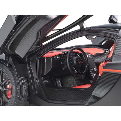 Mclaren P1 Matt Black with Red Accents 1/12 Model Car by Autoart