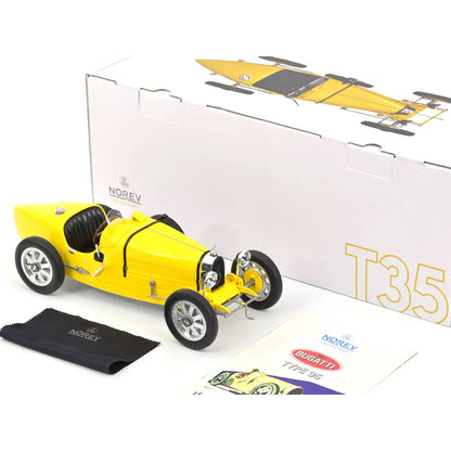 1925 Bugatti T35 Yellow 1/12 Diecast Model Car by Norev