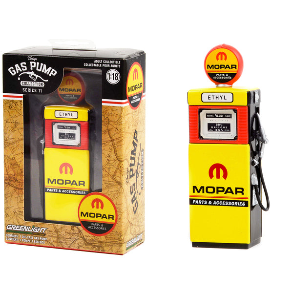 1951 Wayne 505 Gas Pump "MOPAR Parts & Accessories" Yellow "Vintage Gas Pumps" Series 11 1/18 Diecast Model by Greenlight