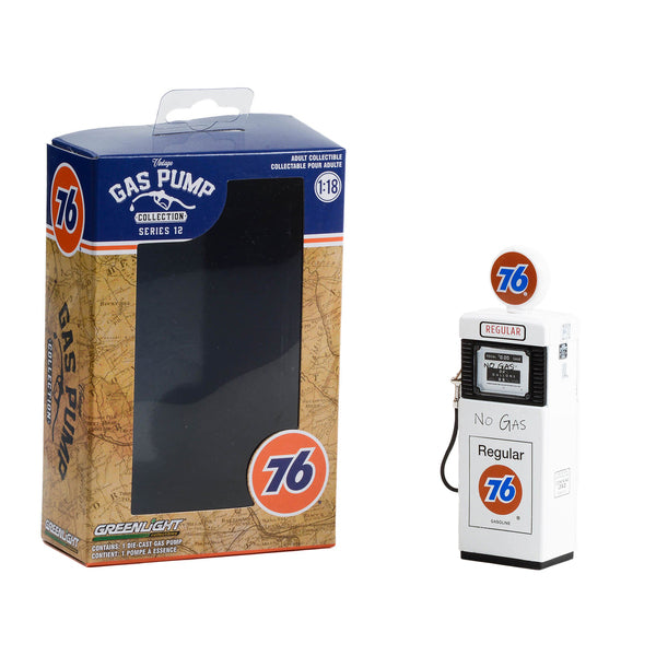 1951 Wayne 505 Gas Pump "Union 76 Regular Gasoline" "No Gas" White "Vintage Gas Pumps" Series 12 1/18 Diecast Model by Greenlight