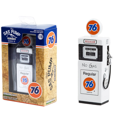 1951 Wayne 505 Gas Pump "Union 76 Regular Gasoline" "No Gas" White "Vintage Gas Pumps" Series 12 1/18 Diecast Model by Greenlight