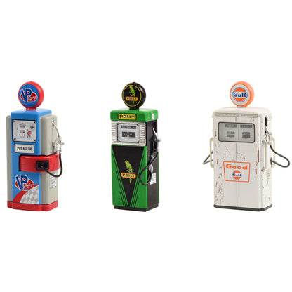 "Vintage Gas Pump" Set of 3 Pumps Series 13 1/18 Diecast Models by Greenlight