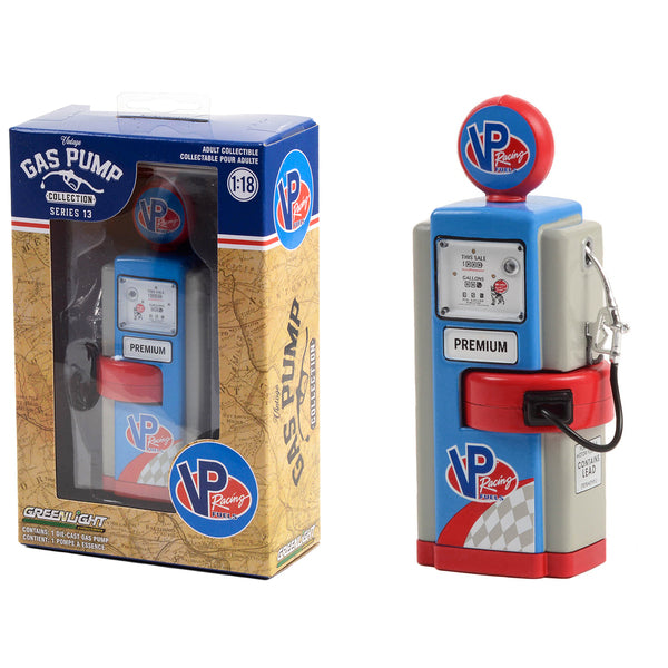 1948 Wayne 100-A Gas Pump "VP Racing Fuels" Blue and Gray "Vintage Gas Pumps" Series 13 1/18 Diecast Model by Greenlight