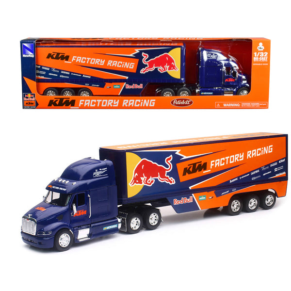 Peterbilt 387 Truck Dark Blue "Red Bull - KTM Factory Racing" 1/32 Diecast Model by New Ray